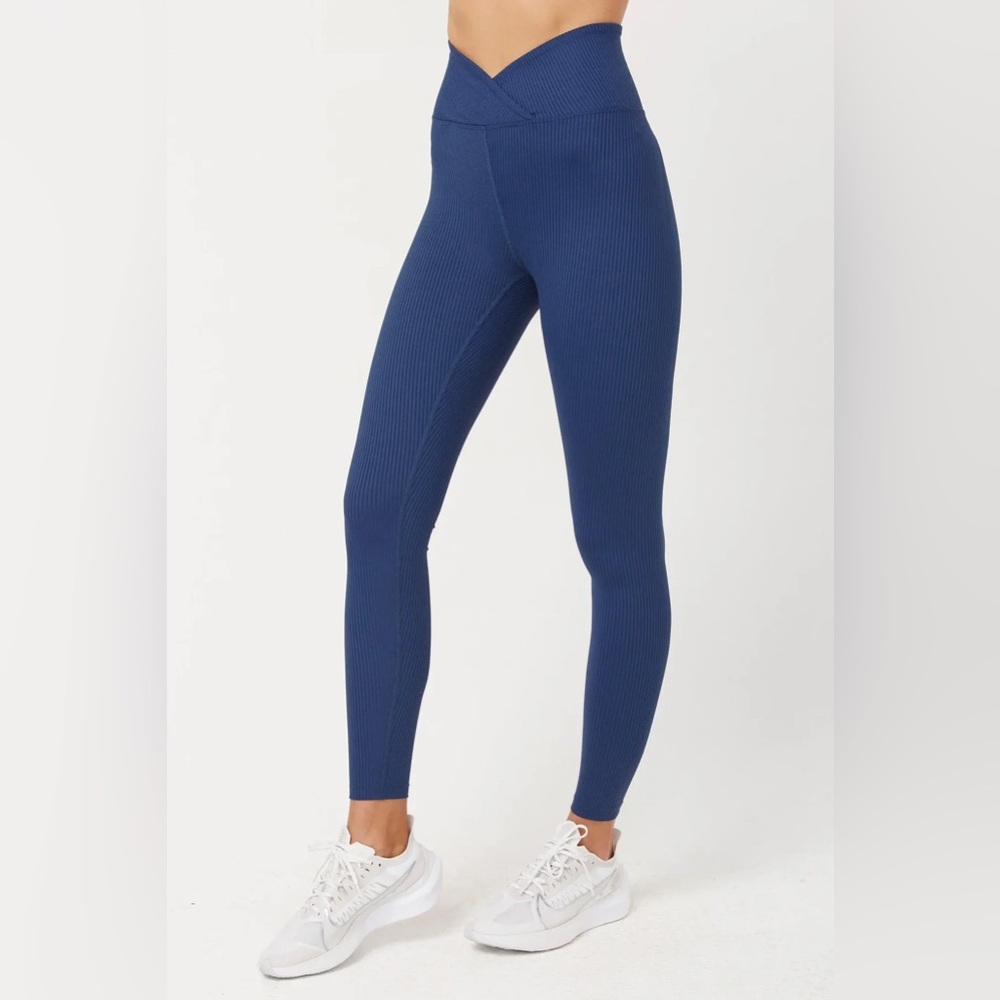 Year of Ours Ribbed Veronica Legging, Size XS, Navy, Like New